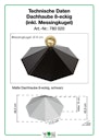 Vorschaubild Wolff Finnhaus Dachhaube 8-eckig in schwarz mit Messingkugel