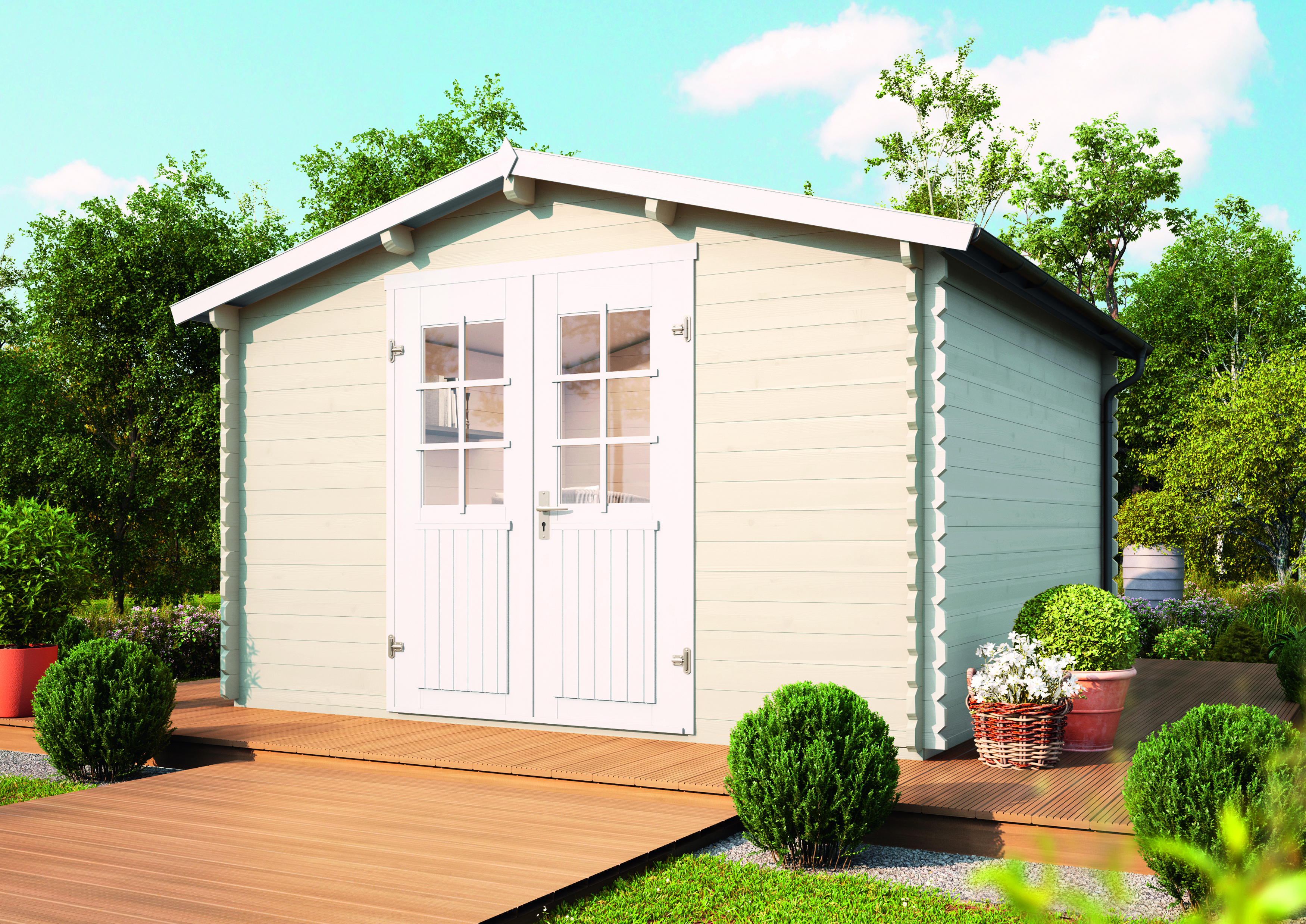 Wolff Finnhaus Gartenhaus Blockbohlenhaus Paris C - Aktionsmodell