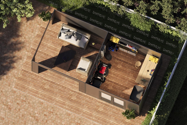 Wolff Finnhaus WPC Gartenhaus Tona 6024 - 28 mm