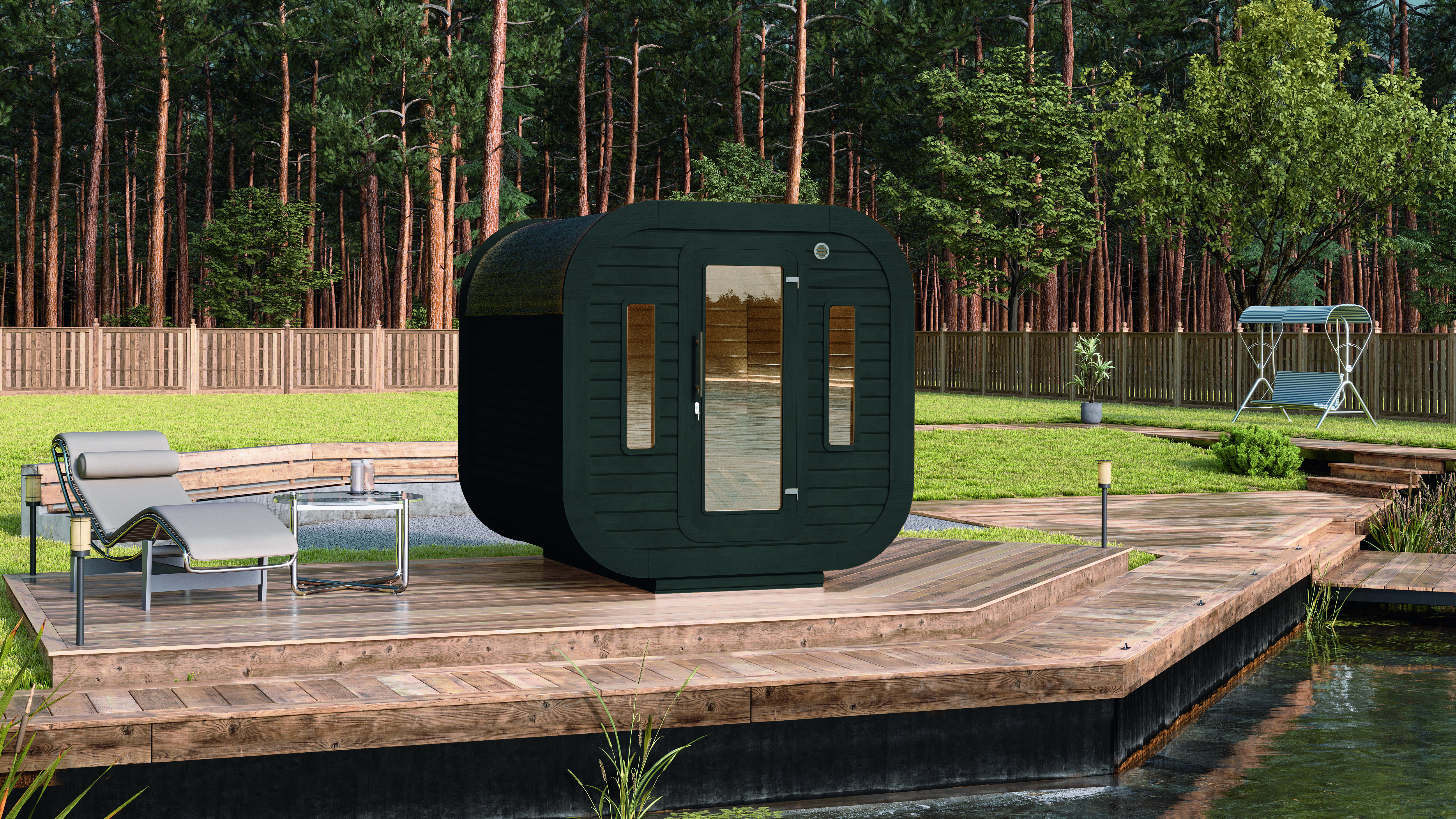 Wolff Finnhaus Design Saunahaus Luago 2x2 Art 2