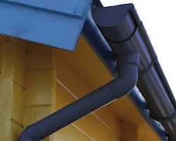 Kunststoff Dachrinnenset für Skan Holz Garage Holzgarage Varberg 1/2/3