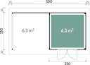 Vorschaubild Wolff Finnhaus Varianta - Seitendach-Set Breite 250 cm