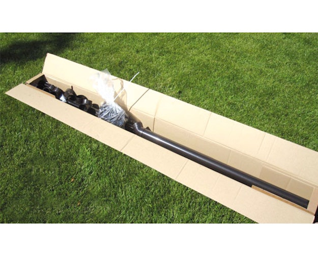 Kunststoff Dachrinnenset 404B für Pultdach/Flachdach Gartenhäuser
