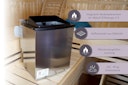 Vorschaubild Karibu 9 kW Bio-Kombiofen anthrazit inkl. Huum WLAN Steuergerät mit App-Steuerung