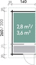 Vorschaubild Wolff Finnhaus Anbauschuppen 28-XS Flachdach