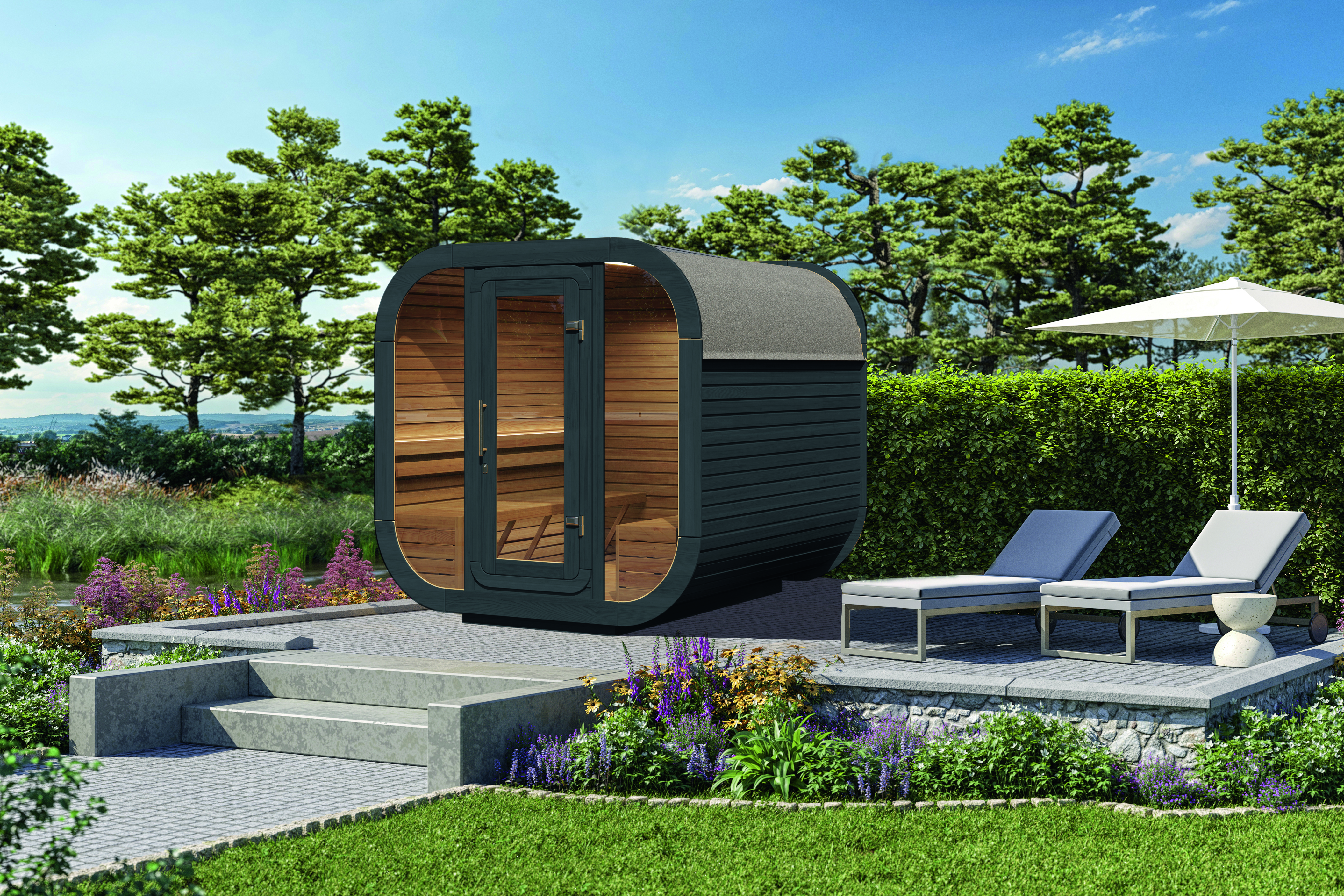 Wolff Finnhaus Design Saunahaus Luago 2x2 Art 1