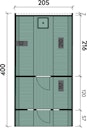 Vorschaubild Wolff Finnhaus Saunafass Fasssauna 400 (2-Raum)