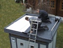 Vorschaubild EPDM Foliendach für Wolff Finnhaus Gartenhaus Nina 28-B mit Terrasse / Bastrup 5 mit 3 m Schleppdach