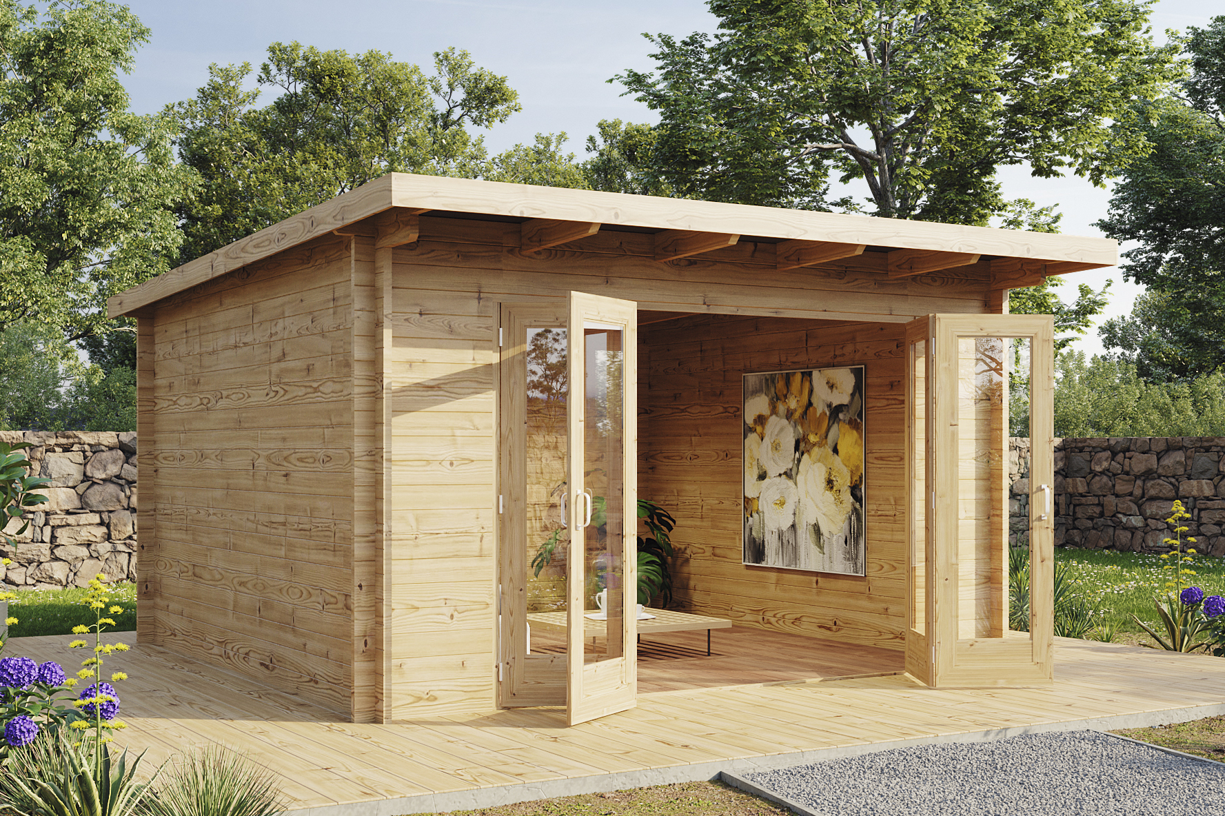 Wolff Finnhaus Gartenhaus Tammo 3838 - 40 mm