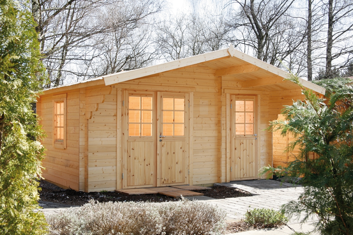 Wolff Finnhaus Gartenhaus Caro 34 Klassik XL