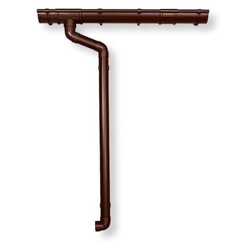 Kunststoff Dachrinnenset 302Ax für Pultdach/Flachdach Gartenhäuser