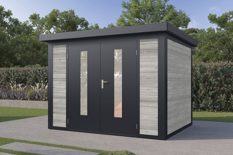 Wolff Finnhaus Metall-Holzgartenhaus Hybridhaus Henrik - 28 mm