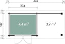 Vorschaubild Wolff Finnhaus WPC Gartenhaus Trend B+ mit Lounge-Anbau - 28 mm