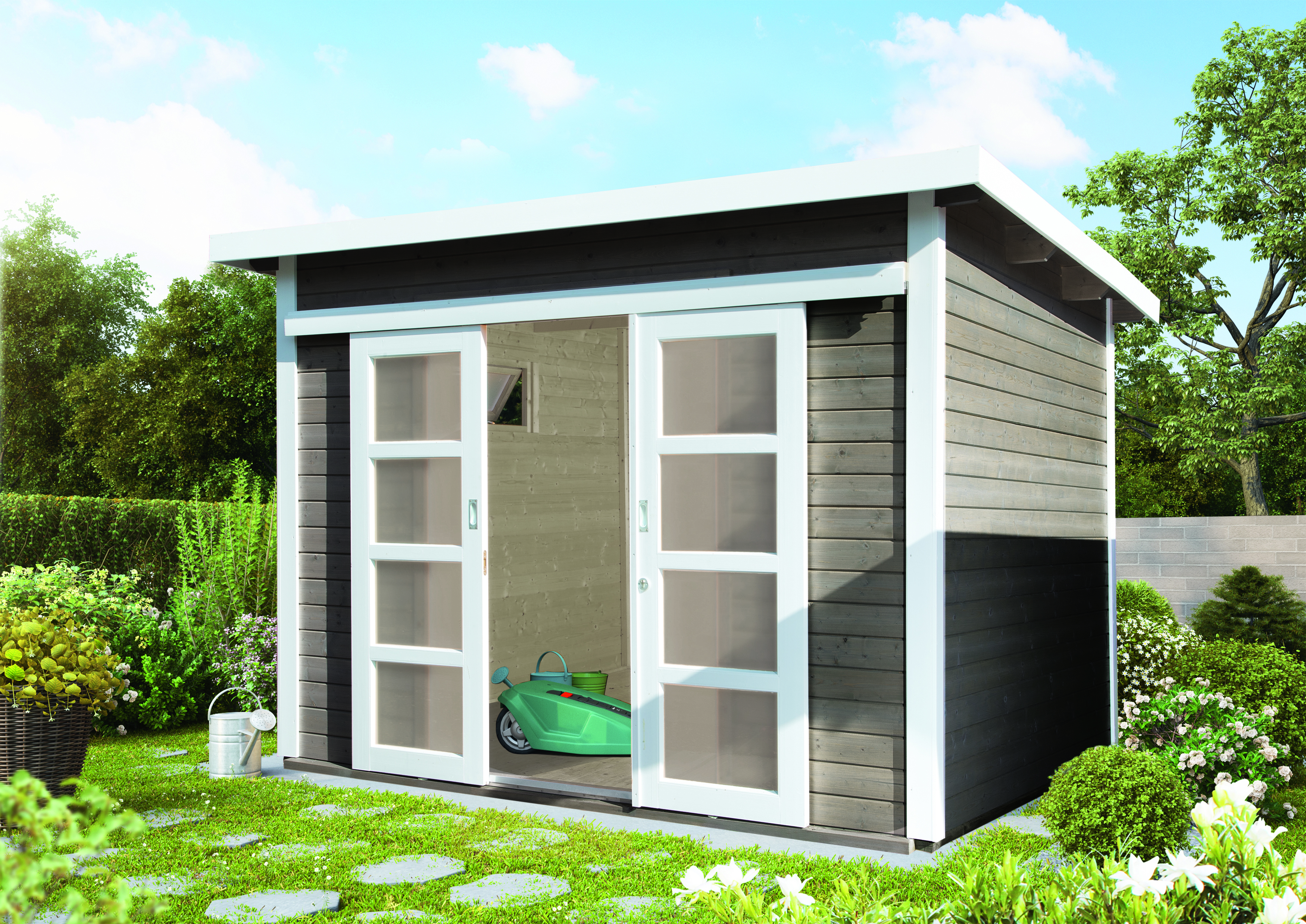 Wolff Finnhaus Gartenhaus Gerätehaus Pulti 28 ST-D