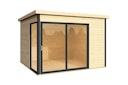 Vorschaubild Wolff Finnhaus Gartenhaus Studio 44-B mit Alu-Eckverkleidung/Schiebetür
