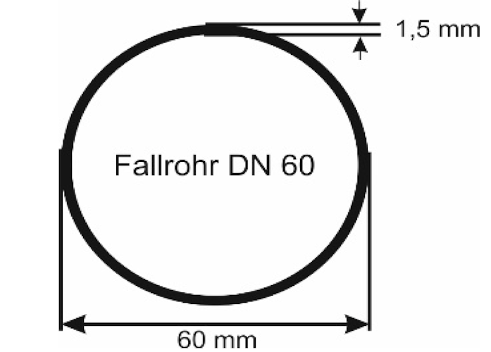 Fallrohrbogen 68° DN 60 braun (1 Stück)