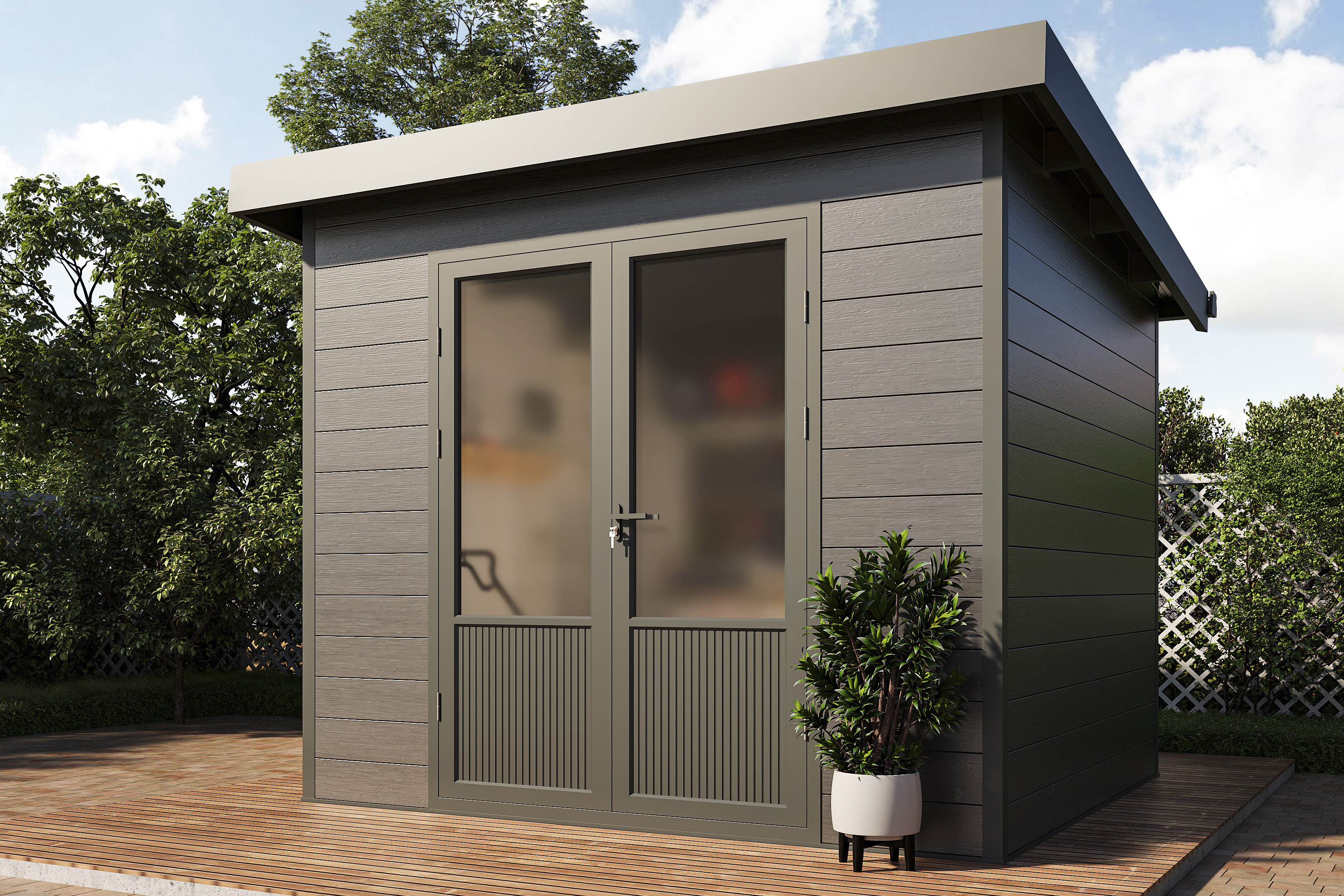 Wolff Finnhaus WPC Gartenhaus WPC-Style B - 28 mm