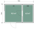 Vorschaubild Wolff Finnhaus Design-Gartenhaus Atla 5534 isolierverglast - 94 mm  