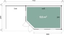 Vorschaubild Wolff Finnhaus Gartenhaus 5-Eckhaus Maja 40-B / 1-Raum