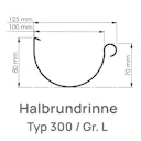 Vorschaubild Endstück rechts, RG100 Typ 300 weiß (1 Stück)