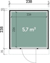 Vorschaubild Wolff Finnhaus Metallgerätehaus Fascinato 2424
