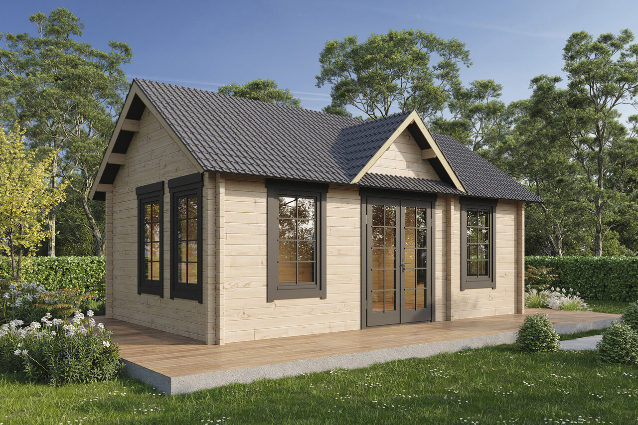 Wolff Finnhaus Gartenhaus Sandwald 26 - 70 mm