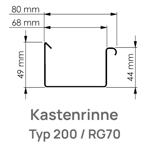 Verbinder zum Kleben, RG70 Typ200 anthrazit