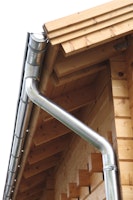 Wolff Finnhaus Aludachrundrinne SD bis 600 cm mit 2 Fallrohren