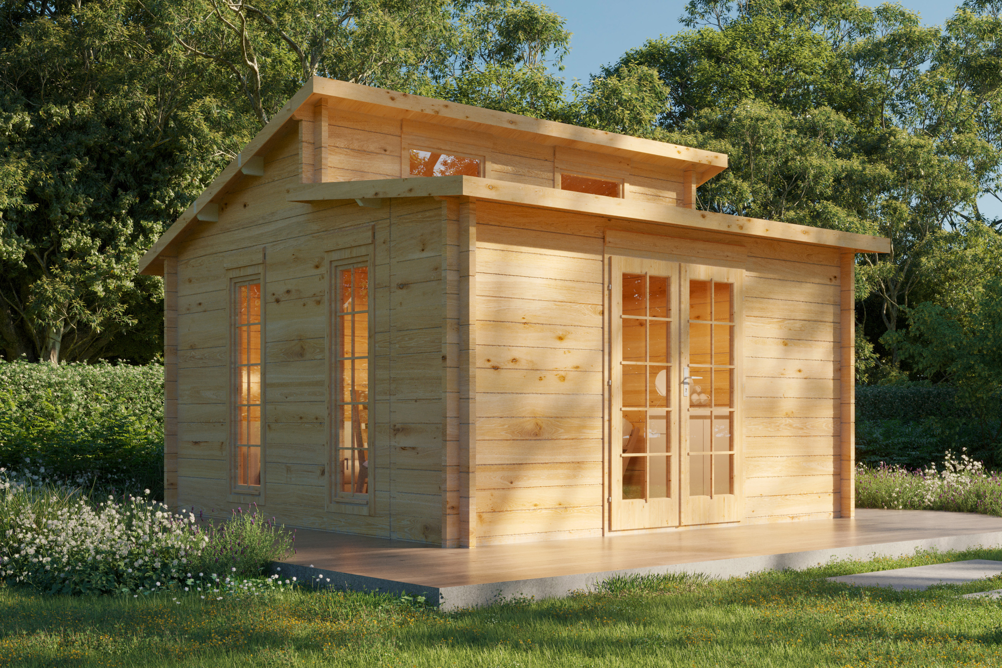 Wolff Finnhaus Gartenhaus Gisella 4040 - 40 mm