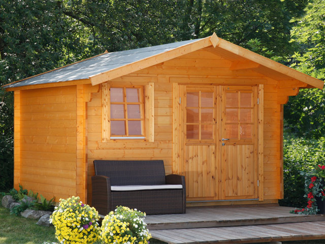 Wolff Finnhaus Blockbohlenhaus Oslo 34-F Klassik