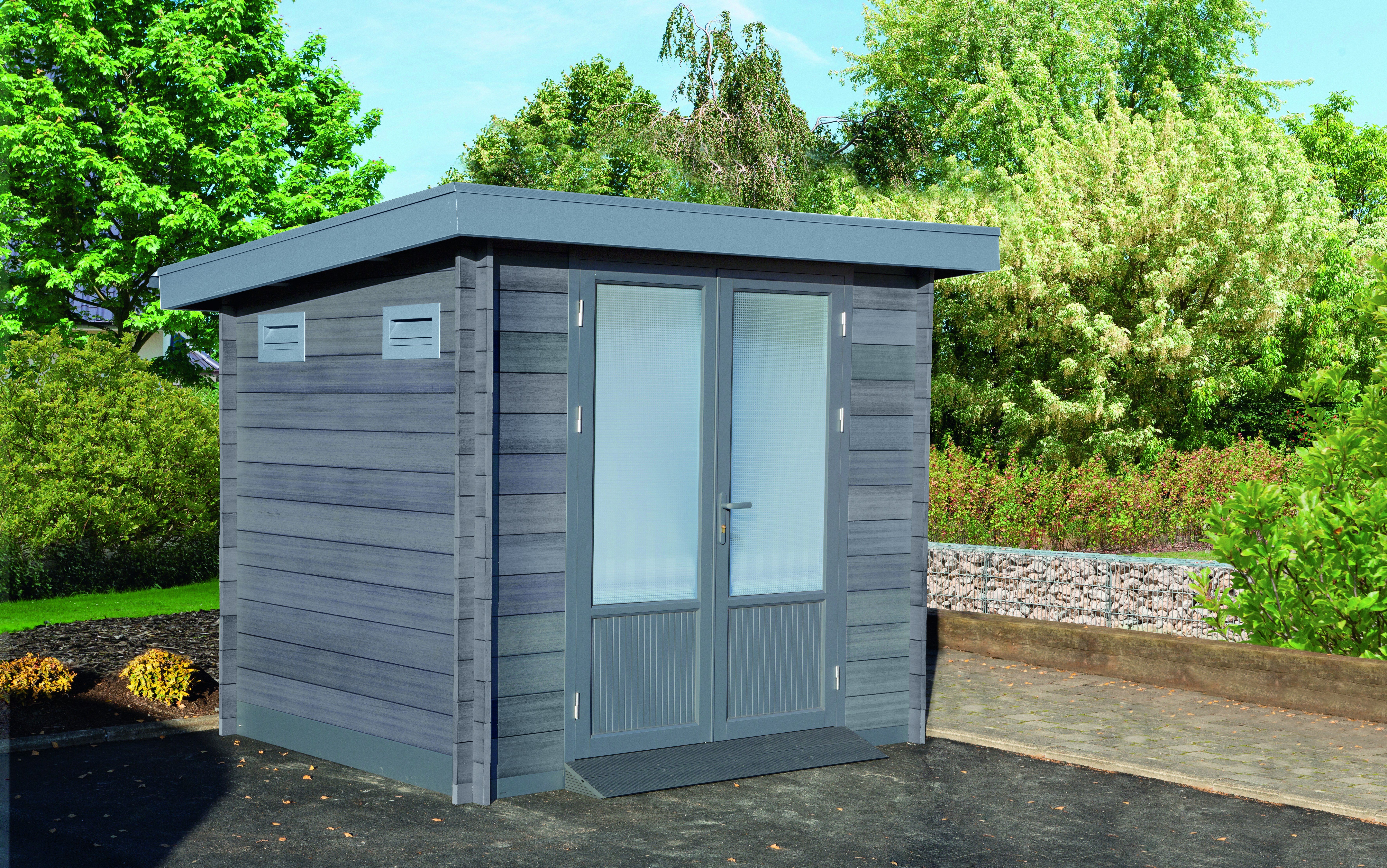 Wolff Finnhaus WPC Gartenhaus Trend B - 28 mm