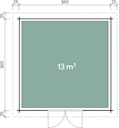 Vorschaubild Wolff Finnhaus Gartenhaus Malmö 70-B isolierverglast XL