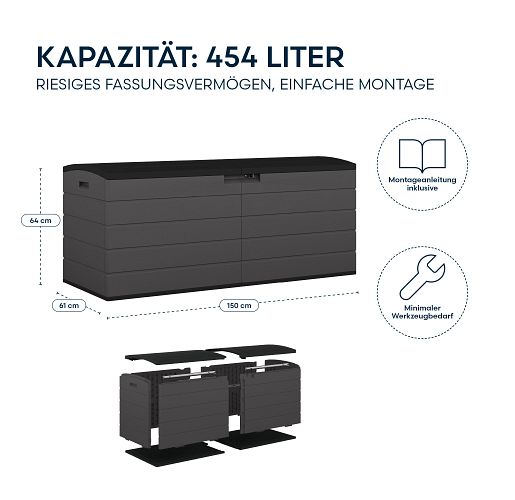 Suncast Kunststoff-Gartenbox 454 L
