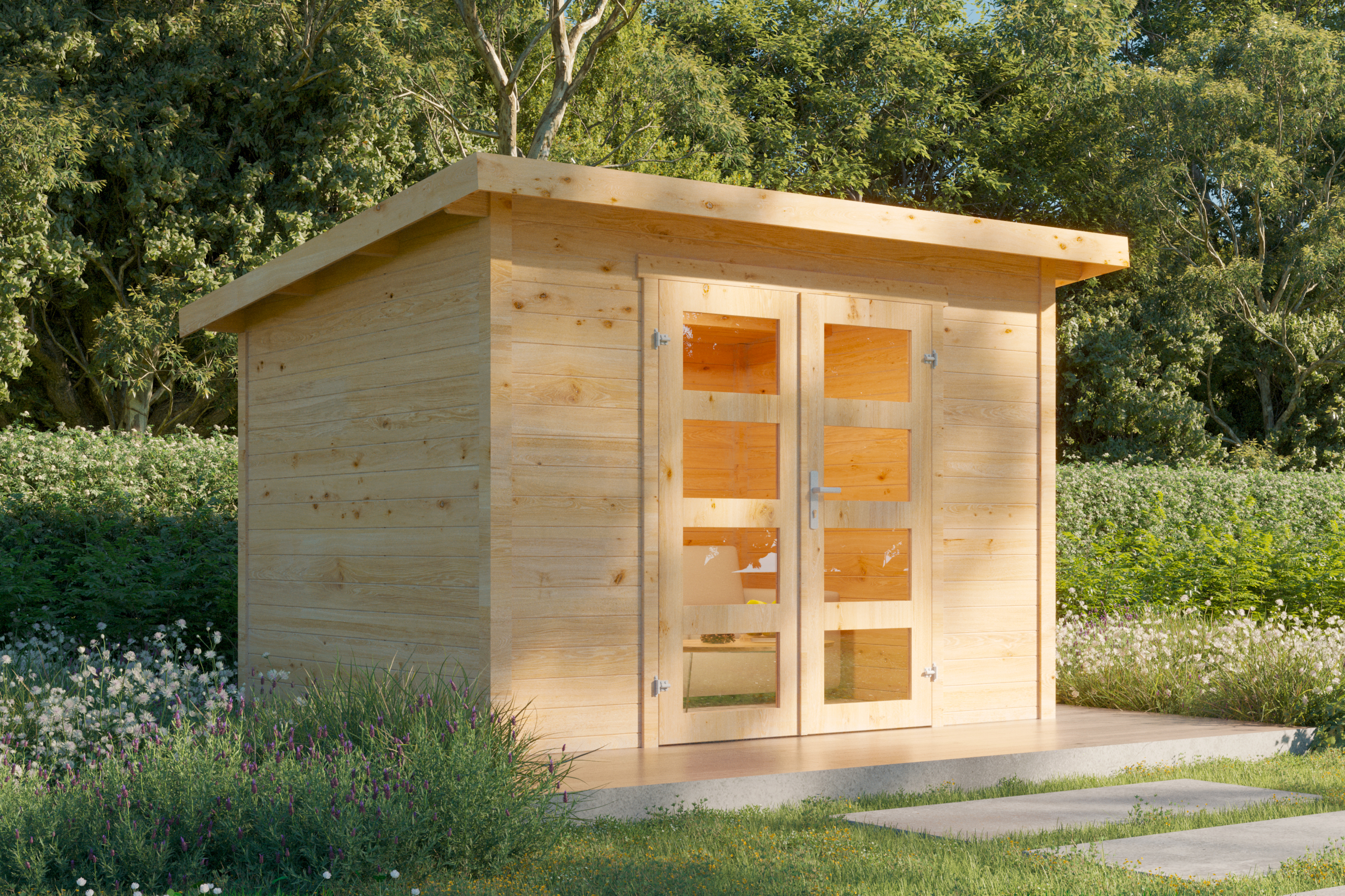 Wolff Finnhaus Gartenhaus Thies 2923 - 28 mm