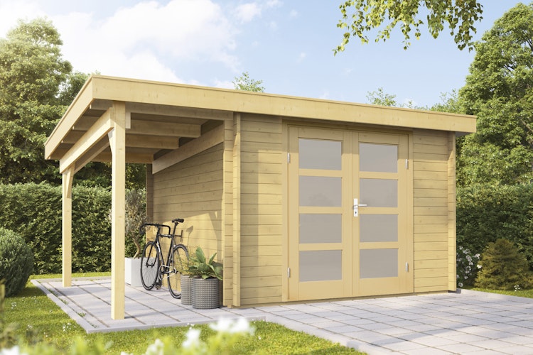Wolff Finnhaus Blockbohlenhaus Emelie 4324 - 34 mm