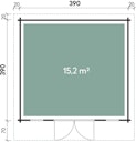 Vorschaubild Wolff Finnhaus Gartenhaus Trondheim 70-C isolierverglast