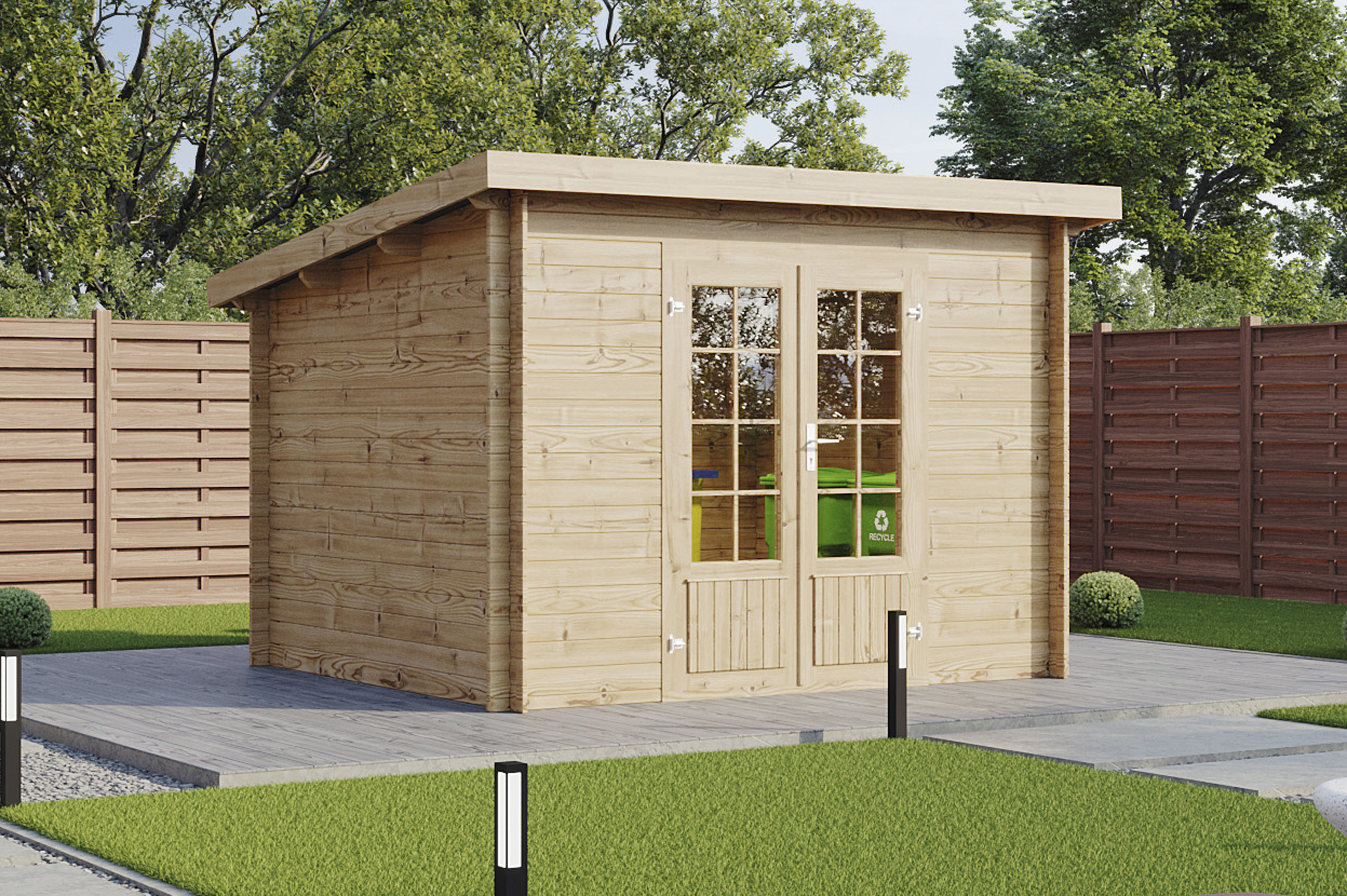 Wolff Finnhaus Gartenhaus Luca 3024 - 28mm