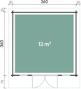 Vorschaubild Wolff Finnhaus Gartenhaus Trondheim 44-B isolierverglast