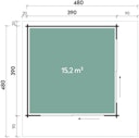 Vorschaubild Wolff Finnhaus Gartenhaus Trondheim 70-C isolierverglast XL
