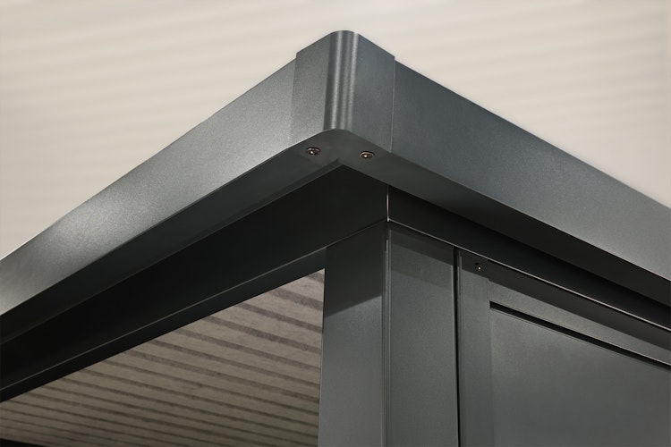 Wolff Finnhaus Premium Metall Gartenhaus Eirik 2424 Anthrazit