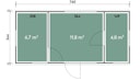 Vorschaubild Wolff Finnhaus Design-Gartenhaus Helme 7734 isolierverglast - 94 mm  