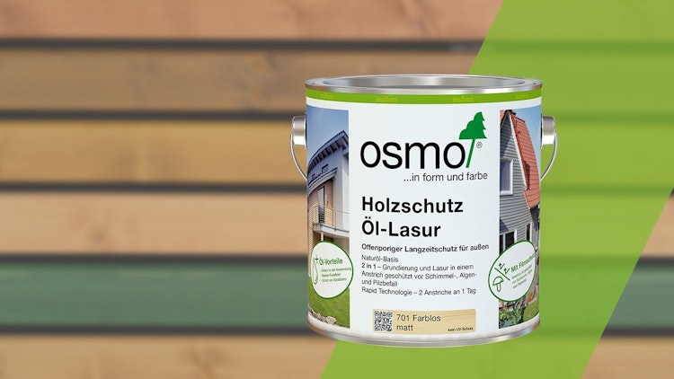 Osmo Holzschutz Öl-Lasur für Außenbereich in Wunschfarbton (Farbmischservice) Osmo Holzschutz Öl-Lasur für Außenbereich in Wunschfarbton (Farbmischservice)