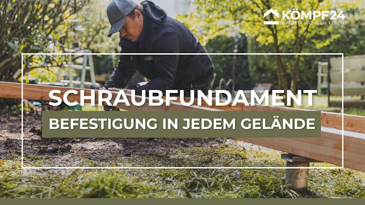 Schraubfundament Montage-Service für Gartenhaus, Gartensauna, Terrasse, Anbauten o.Ä. Schraubfundament Montage-Service für Gartenhaus, Gartensauna, Terrasse, Anbauten o.Ä.