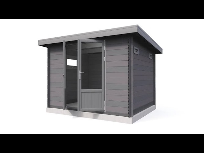 Wolff Finnhaus WPC Gartenhaus Terra 3024 Anthrazit/Hellgrau - 28 mm  Wolff Finnhaus WPC Gartenhaus Terra 3024 Anthrazit/Hellgrau - 28 mm